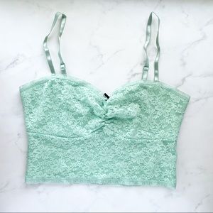 Forever 21 Teal Lace Cami Bralette